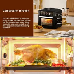 Jemaison® Mini oven vrijstaand - Oven - Heteluchtfriteuse - App bestuurbaar - Zwart - 35-205°C - 15L - 1700W — thumbnail 7