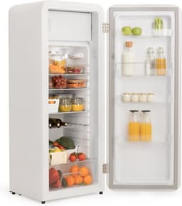 CREATE - Koelkast in retrostijl - Gebroken wit - Handvat Hout - FRIDGE RETRO 281L — thumbnail 7
