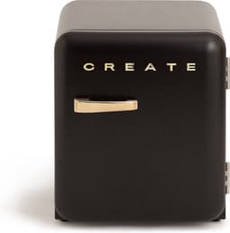 CREATE - Koelkast in retrostijl - Zwart - Handvat Goud - FRIDGE RETRO 48L — thumbnail 1