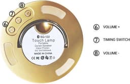 Equantu SQ-122 - Koranlamp - Koran Speaker  - Touch Lamp - Goud Lamp - Nachtlampje - Bluetooth Speaker - Islamitische MP3 - Hadith — thumbnail 3