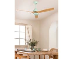 CREATE - Plafondventilator 40W silent Ø132 cm - Programmeerbare 1-4H - 6 Snelheden - Zomer/Winter functie - WIND CUP