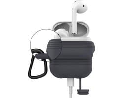 Geschikt voor Airpods Hoesje Siliconen Case - IP67 Waterdicht - Zwart