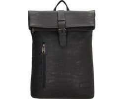 Enrico Benetti Rotterdam 66598 Laptop rugzak / businesstas rolltop rugzak 15" laptopvak - Zwart