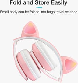 Mogi Products-Draadloze Kinder Hoofdtelefoon -Kattenoortjes-Met Led-Koptelefoon Kinderen — thumbnail 3