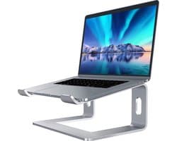 LuxeBass Laptophouder computer verhoging (zilver) - Laptop - Standaard houder - 10 tot 15,6 inch notebook standaard - LB562