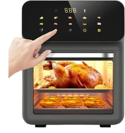 15L grote luchtfriteuse-oven, dubbele zone luchtfriteuse-oven, olievrije elektrische luchtoven, instelbare temperatuur 0-200 ℃, 1350 W, uitpakken Automatische stroomuitval — thumbnail 1