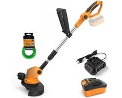 QUOVO® Kantenmaaier - Grasmaaier - Accugrasmaaier - Oranje/Zwart - 100cm x 10cm x 10cm