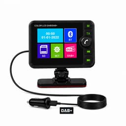 DAB+ Adapter Auto met Bluetooth 5.0 – Digitale Radio Ontvanger met 2.8 Inch Kleurenscherm – FM Transmitter – Handsfree Bellen – AUX – Inclusief Antenne — thumbnail 1