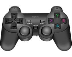 LOGILINK Professional Wireless gaming controller, 2.4 GHz, Windows PC, Android devices, TV boxes, PS3, black