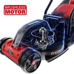 Elektrische Grasmaaier - Accu Grasmaaier Handmaaier - Gazon Onderhouden - Brushless Motor - 32 cm Maaibreedte - Zwart — thumbnail 4