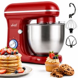 Vivid Green 1500W Keukenrobot - 5L Mengkom - 10 Snelheden - Keukenmixer - Keukenmachine - Rood — thumbnail 1