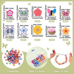 Set van 200 vlinderkralen van polymeerklei en klei in diverse kleuren, ideaal voor het maken van unieke DIY sieraden en creatieve projecten — thumbnail 2
