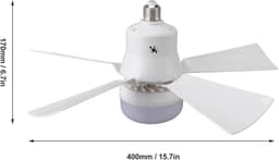 aladdien - Plafondventilator met Verlichting - Kleine Plafondventilator - Dimbare verlichting - Afstandsbediening - Energie-efficiënt - Geschikt voo... — thumbnail 2