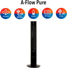 A-Flow Torenventilator Pure - LET OP: 2EKANSARTIKEL - Ventilator met afstandsbediening - Staande ventilator deluxe - LED Display - 3 Snelheden - Zelfdraaiend - 3 Windmodi - Timer - ECO mode — thumbnail 4
