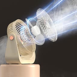 Tafelventilator voor slaapkamer, stille ventilator voor slaapkamer, met helling van 90 graden, draagbare circulator, 3 snelheden, 90 graden kantelbare kop en efficiënte luchtstroom — thumbnail 5