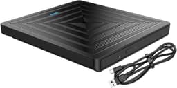 Externe DVD Brander - USB DVD Station - Data Back-up - Schokabsorberend Ontwerp - 15.4 x 14.3 x 1.5 cm — thumbnail 1
