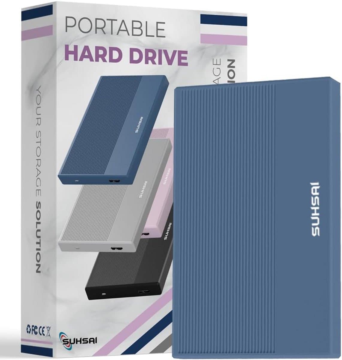 Externe Harde Schijf - Draagbare Opslag - Gegevens Back-uppen - Direct Klaar Voor Gebruik - 120 GB - Blauw — afbeelding 1