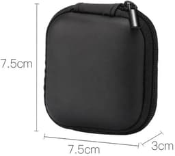 10x Oortjes Opberg Hoesje – Hardcase Etui voor Oordopjes en Laadkabels – Organizer voor Oortjes, USB-Sticks, Sleutels en Kleine Accessoires – Compact Opbergdoosje – Zwart — thumbnail 2