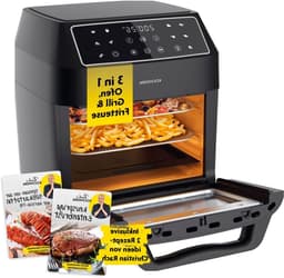 Heteluchtfriteuse Oven - Airfryer XXL - Gezond Koken - 9-in-1 Functie - 12 Liter - Zwart — thumbnail 1