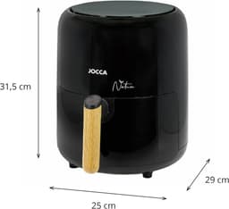 Heteluchtfriteuse - Airfryer Olievrije Frituurpan - Gezond Koken - Snel Luchtcirculatiesysteem - 3.8 Liter - Zwart — thumbnail 3