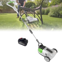 Accu Grasmaaier - Grastrimmer Draadloos - Gazon Onderhouden - Automatische Uitschakeling - 21 cm Maaibreedte - Grijs — thumbnail 1