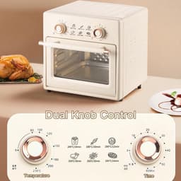 Luchtfriteuse Oven - Elektrische Mini Oven - Gezond Koken - 360 Graden Circulatie - 18 Liter Capaciteit - Wit — thumbnail 3