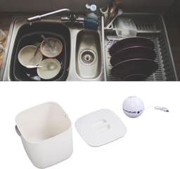 Mini Vaatwasser - Compact Afwasapparaat - Snel Schoonmaken - Krachtige Waterwerveling - 23 cm Hoog - Wit — thumbnail 3