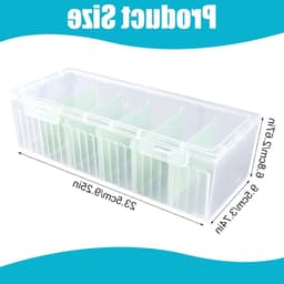 Transparante Kabelopbergdoos 24 x 10 x 7 cm met 5 Verwijderbare Scheidingswanden voor Kabels, Opladers en Accessoires — thumbnail 5