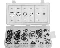 Circlip Tool Set - 100 Stuks Circlips, Snap Ringen en Retaining Rings in Opbergdoos voor Precisiewerk