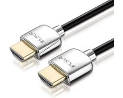 HDMI Kabel - Ethernet Kabel - TV Aansluiten - Ultradun Plat - 05m - Zwart