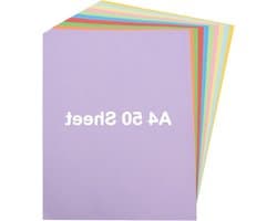 Kleurige A4 Kaarten - 50 Vellen 160gsm Karton voor Creatieve Projecten, DIY Kunst en Kantoorbenodigdheden, Formaat 21 x 29.7 cm