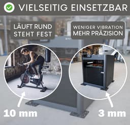 Anti trillingsmat set van 4 voor wasmachine en droger rubber onderleggers 9 x 9 x 1,5 cm — thumbnail 3