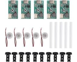 5 Sets Multifunctionele USB Spray Module voor Vochtigheidsregeling, Inclusief Precisie Mist Systeem en Vervangende Atomisatieplaat voor DIY Incubatie en Experimentele Apparatuur