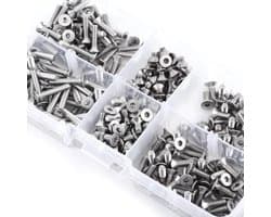300-delige M3 Zeskant Schroeven Set van RVS SS304, M3 Schroeven, Diverse Lengtes van 4 mm tot 16 mm
