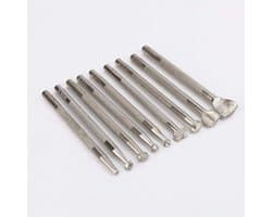 Set van 9 Leerbewerkingsgereedschappen voor Zadelmakerij - Leer Carving Stempels en Gereedschap voor Ambachtelijk Werk