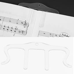 Transparante Muziekboek Clip en Pagina Houder voor Piano - M-type Spectrum Clip, Bladmuziek Organiser, Bladwijzer en Pagina Steun — thumbnail 4
