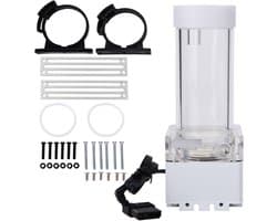 Krachtige 800L/H Waterpomp voor CPU Waterkoeling met 4 Meter Pomp Hoofd, Snelle Warmteafvoer en Ultra Stille Tank voor PC (Wit, 17cm)