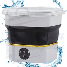 Mini Opvouwbare Wasmachine 6L – Draagbare Reis Wasmachine voor Kleding & Ondergoed – Compact & Energiezuinig – Ideaal voor Camping & Kleine Wasjes – camping wasmachine – centrifuge – kleine wasmachine – mini wasmachine met centrifuge – 76867 — thumbnail 1