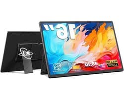 Draagbare Monitor - Laptop Scherm Extender - Productiviteit Verhogen - 360 Graden Draaibaar - 16 Inch 1200P - Zwart