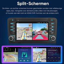 Awesafe Autoradio - Geschikt Voor Audi A3 8P 2003 t/m 2012 - 2GB+64GB - Draadloos Carplay Android Auto - GPS RDS Bluetooth - Navigatie - RAM 2GB + ROM 64GB - Inclusief achteruitkijkcamera - 2003 2004 2005 2006 2007 2008 2009 2010 2011 2012 — thumbnail 2