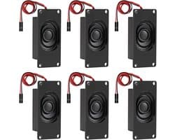 Mini Luidsprekers - Kleine Speakers - Elektronische Projecten - Dupont Interface - 6 stuks - Zwart