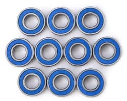 Miniatuur kogellagers 5x11x4mm - 10 stuks waterdichte lagers, rubberen afdichting, staal, precisielagers