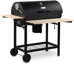 LeeuwenChoice® BBQ Pro Serie - Houtskool BBQ Wagen - 32x76x81cm Grill - Verrijdbaar met Wielen - Met Deksel & Thermometer — thumbnail 4