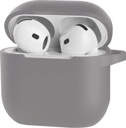 Go Go Gadget - Siliconen hoesje - Geschikt voor Apple AirPods 4 - Grijs — thumbnail 1
