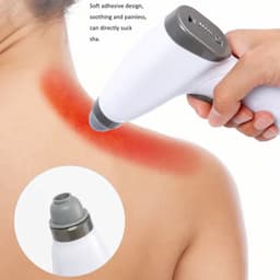 Elektrisch Cupping Gun met Vacuüm Massage - Lymfedrainage Functie - Draadloos USB Oplaadbaar - 5 Instelbare Zuigniveaus - Ideaal voor Spierherstel, Diepe Weefselmassage en Ontspanning - Inclusief Verlengbuis en Gebruiksvriendelijk Design - Wit — thumbnail 5