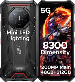 DOOGEE S300 PRO 5G - Robuuste smartphone - Robuuste telefoon - 48GB RAM + 512GB ROM (2TB/TF) - 6,78 inch FHD/120Hz - 11000mAh/66W - IP68 - Dimensity 8300 - Android 16 - 200MP AI camera - NFC - Vingerafdruk - Gezichtsherkenning - Slimme lichteffecten — thumbnail 1