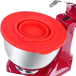 Mixer Kom Deksel - Spatdeksel Keukenmachine - Schoon Bakken - Sterke Afdichting - 23 cm Diameter - Wit — thumbnail 5