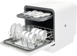 Tafelvaatwasser - Compacte machine - Gemakkelijk afwassen - Vier wasprogramma's - 6 liter capaciteit - Wit — thumbnail 1