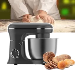 Keukenmixer Elektrisch - Bakmachine Deeg - Bakken En Koken - Kantelkop Design - 52 Liter Kom - Zilver — thumbnail 1