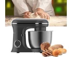 Keukenmixer Elektrisch - Bakmachine Deeg - Bakken En Koken - Kantelkop Design - 52 Liter Kom - Zilver